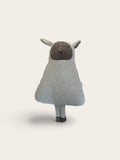 lamb snuggle companion, off white sherpa with a taupe corduroy face front view 