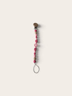 pink floral dummy clip silicone top view 
