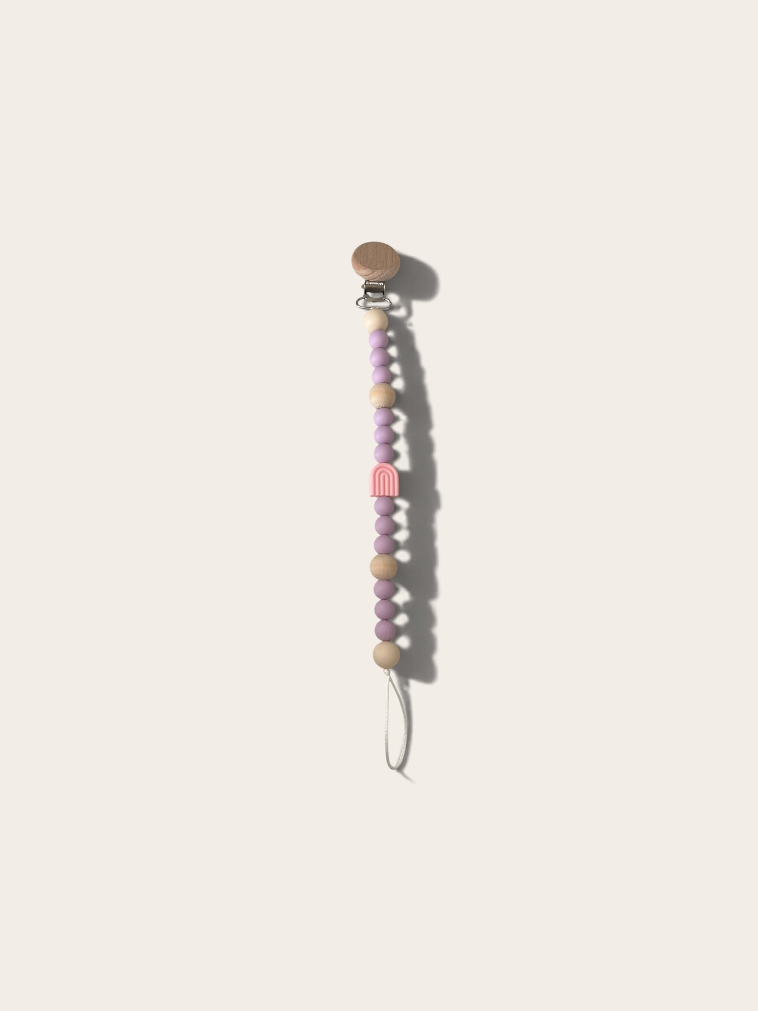 dummy clip in pink and lavender 