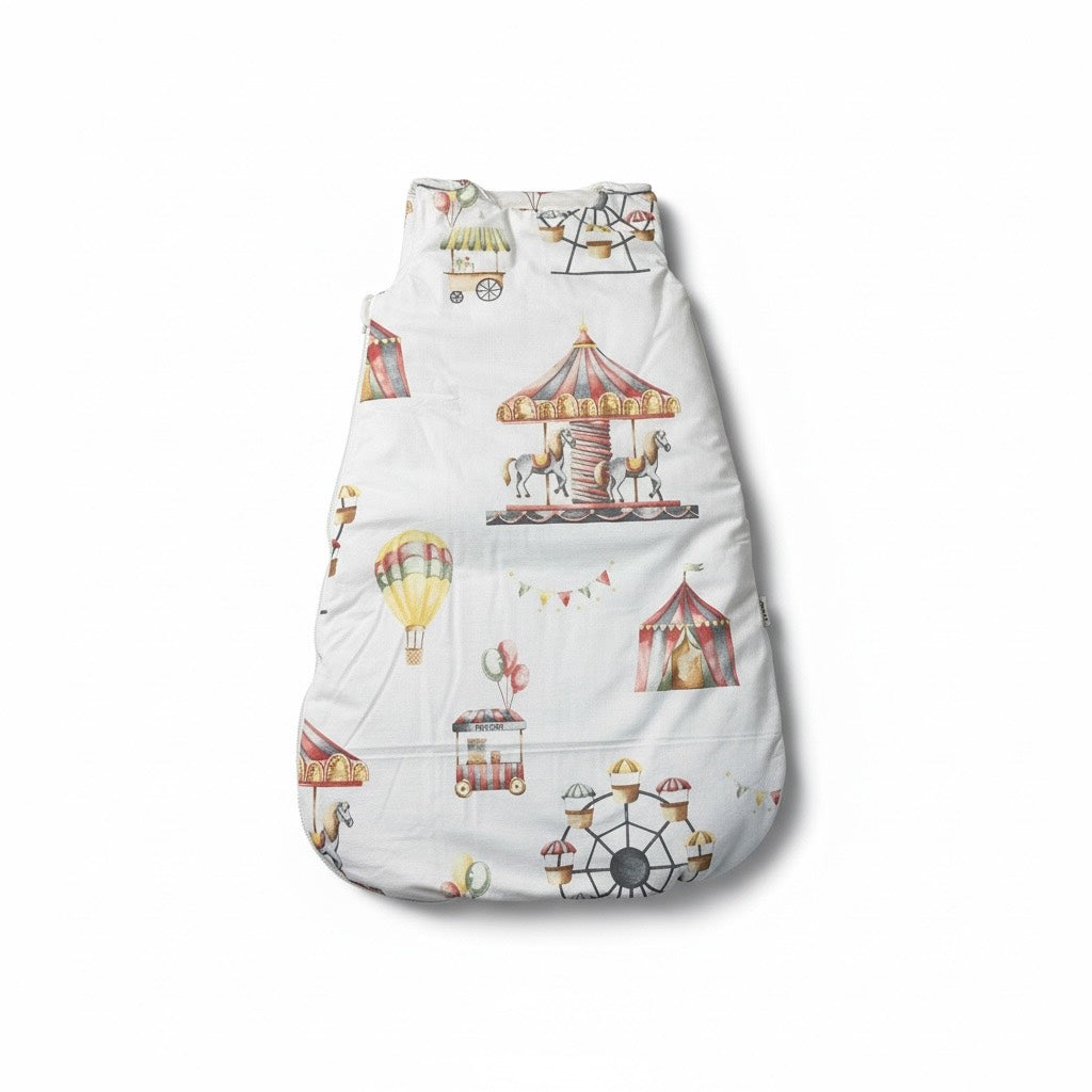 Cotton baby sleep sack circus print warm winter sleeping bag for babies 3-12 months