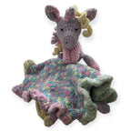 Crochet Unicorn Comforter – Handmade Baby Security Blanket & Lovey Toy