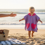 Toddler swim poncho hooded towel for kids ages 3–6