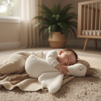 baby sleeping with fleece waddles goose 